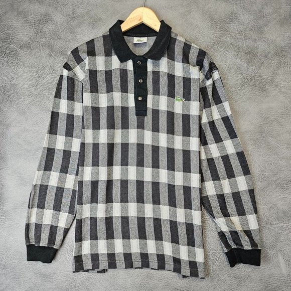 Lacoste Other - Vintage Lacoste Rugby T-shirt Polo shirt Long Sleeve Tee L Rugby Shirt check